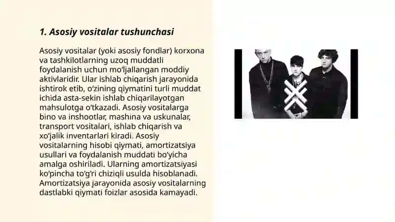 Asosiy vositalarning turkumlanishi va ularni baholash tartibi 3
