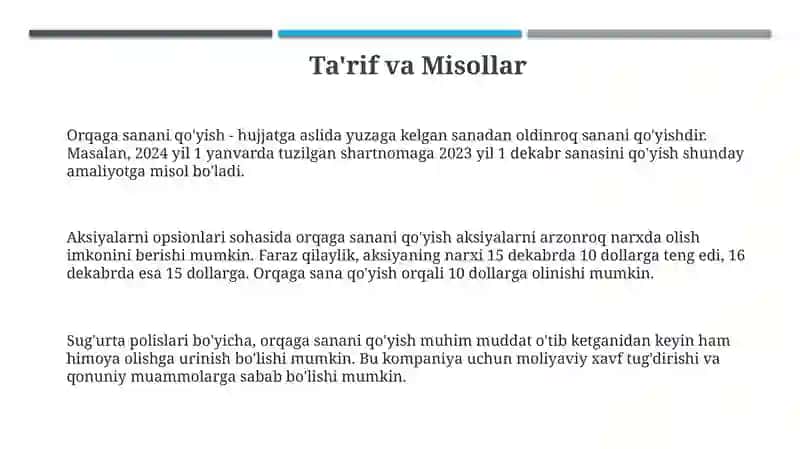 Sirtdan ish yuritish 3