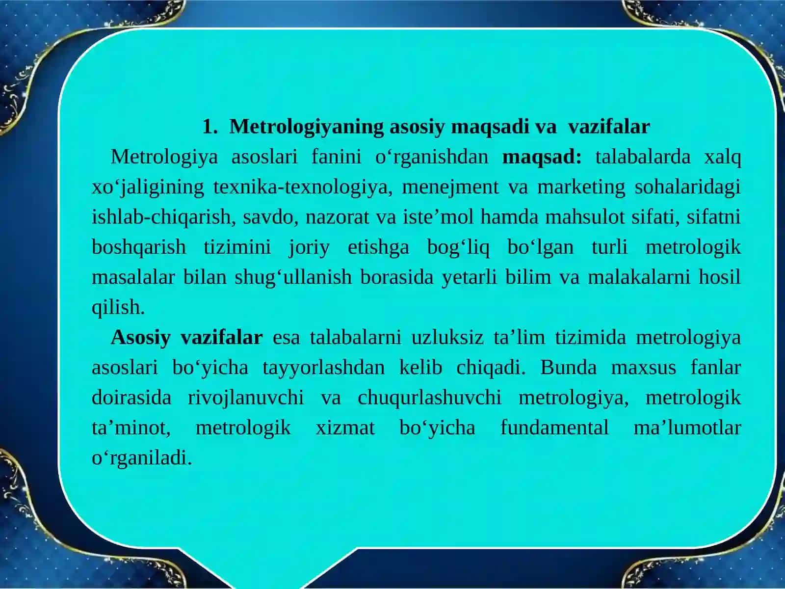 METROLOGIYA ASOSIY ATAMA VA TUSHUNCHALARI 3
