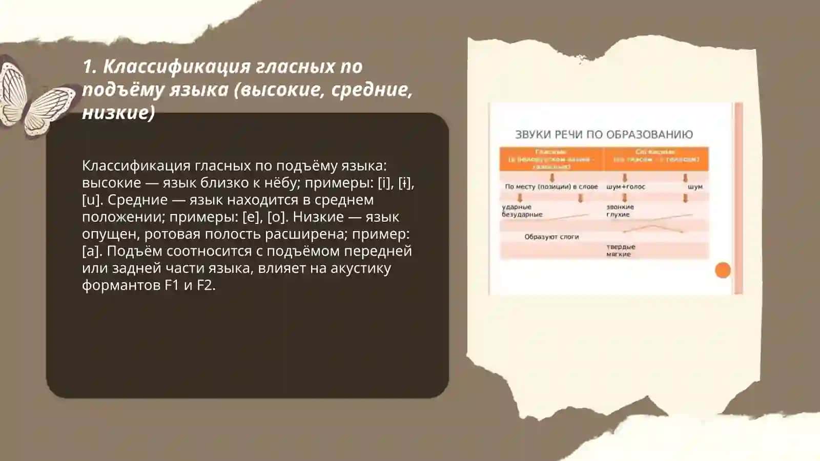 Классификация гласных и согласных звуков 3