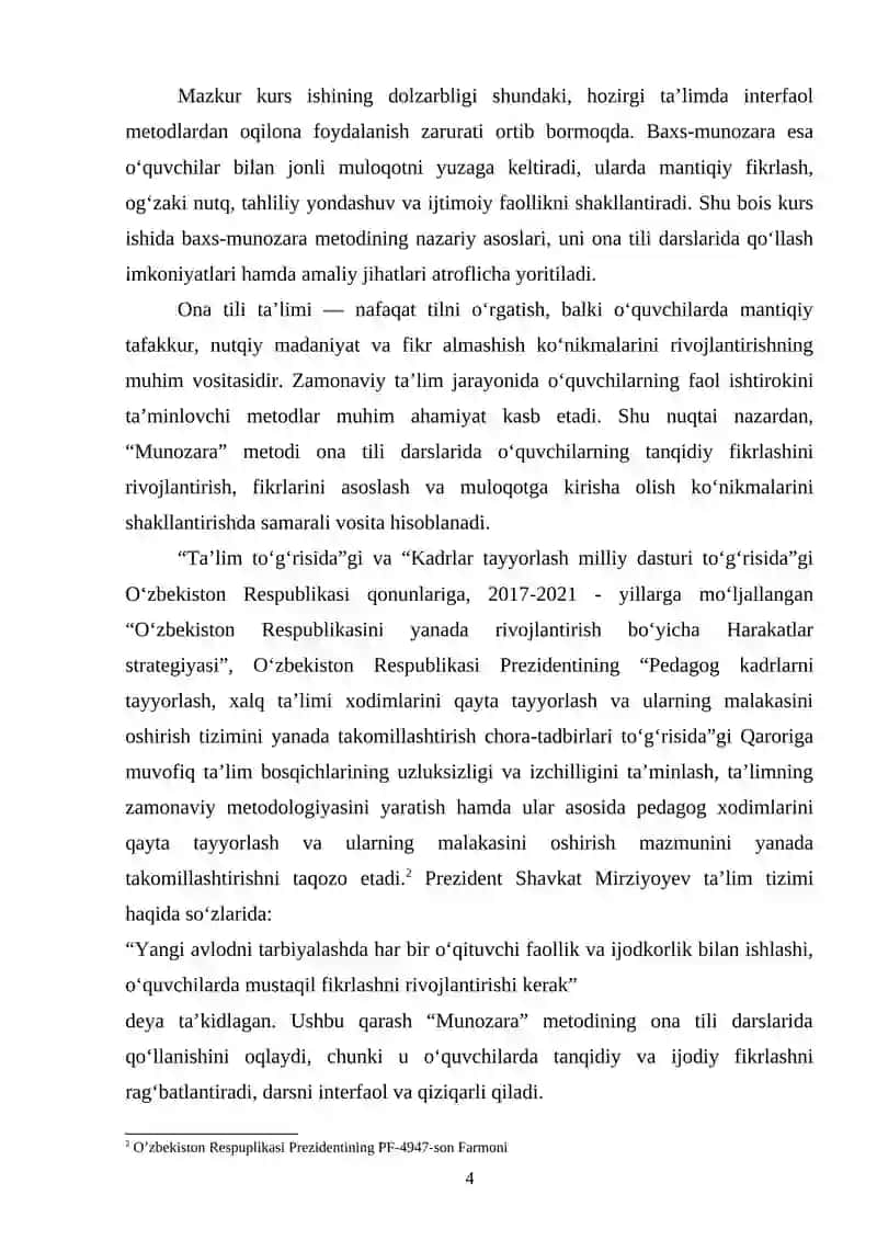 Ona tili darslarida Bahs munozara metodi. 3