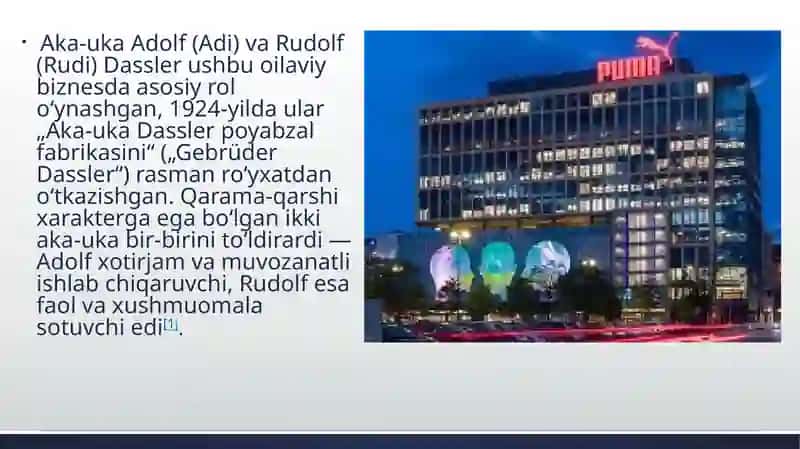 PUMA KOMPANIYASI RIVOJLANISHI 3