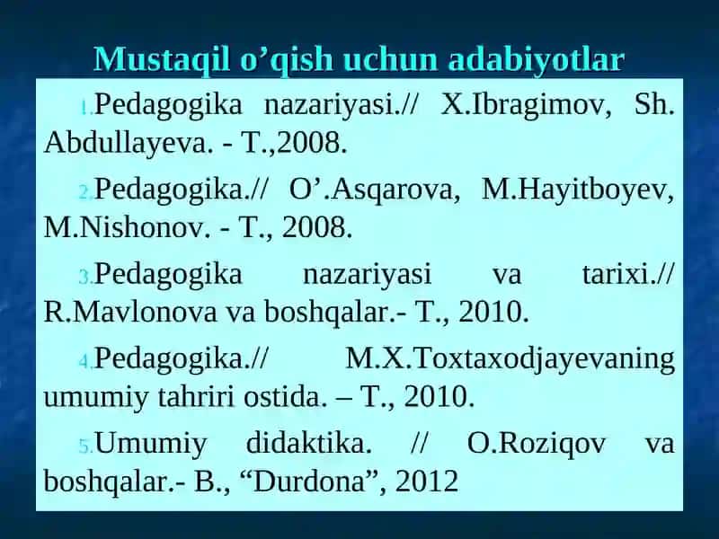 UMUMIY PEDAGOGIKA. PSIXOLOGIYA 3