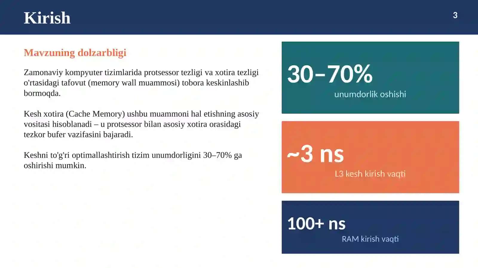 Individualloyiha "Kompyuter tizimlarida kesh optimallashtirish" 3