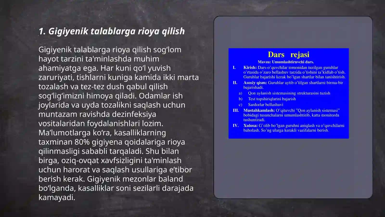 Kun tartibini giginek baholash 3