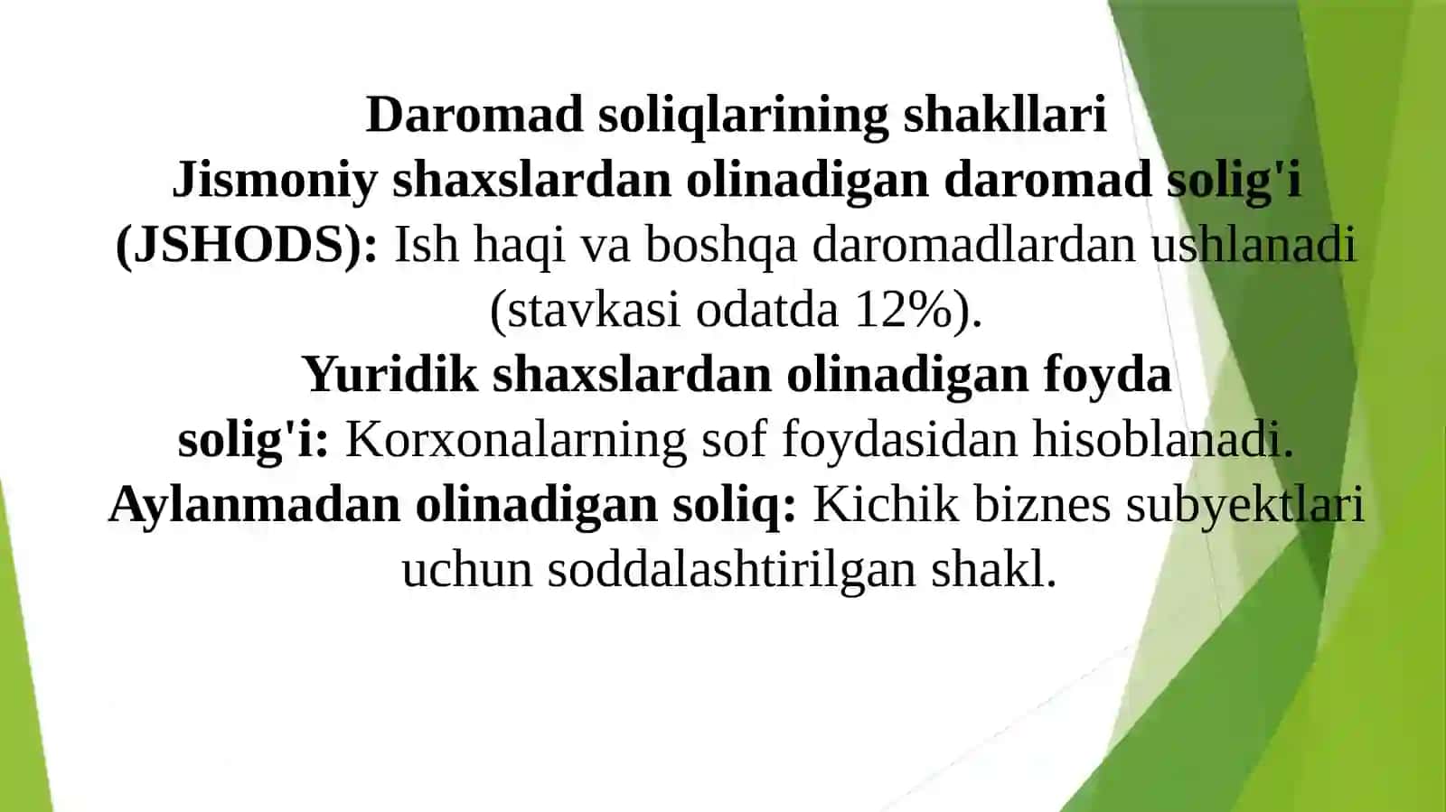 SoliqDaromadShakilariVaTurlari 3