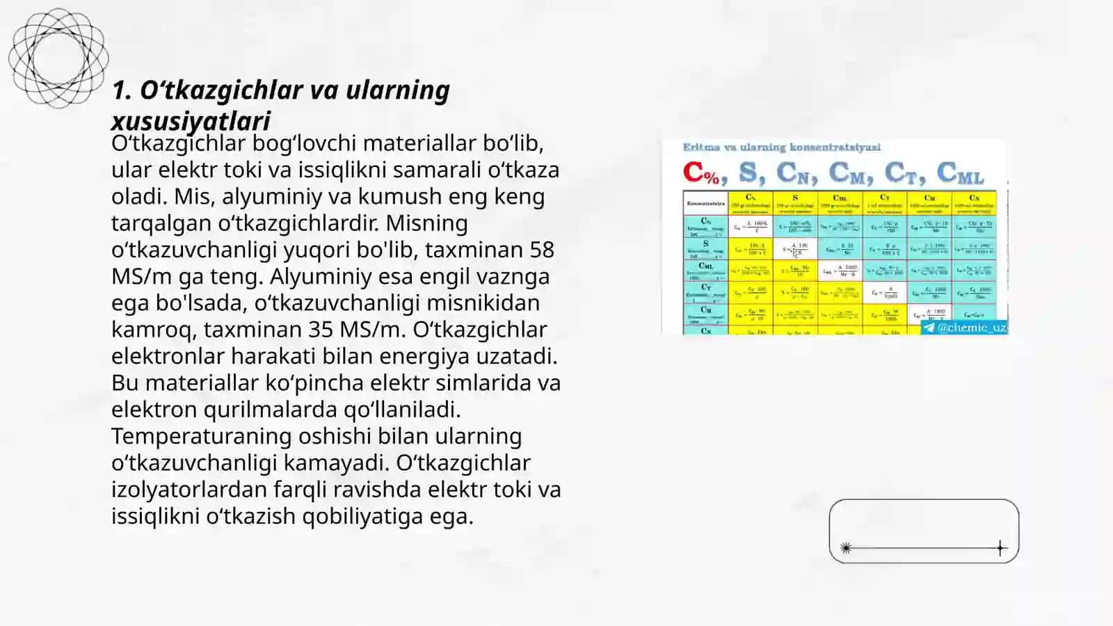 Oʻtkazgichlar, kondensatorlar va ularning turlari 3
