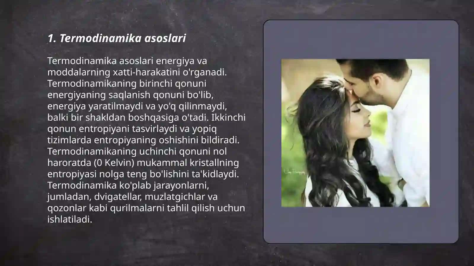 Har xil jarayonlarda enatropiyaning oʻzgarishi 3