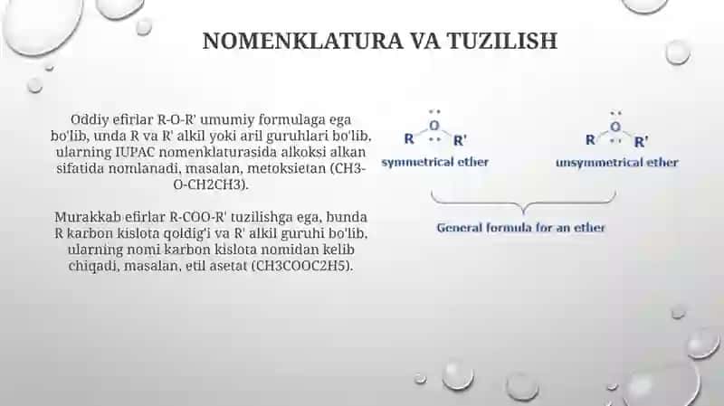 Oddiy va murakkab efirlar 3