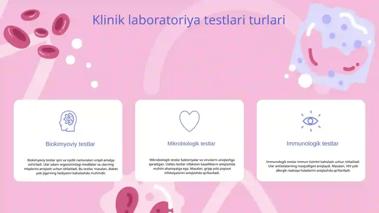 Miqdor kilinik labaratoriya tekshiruvlari 3