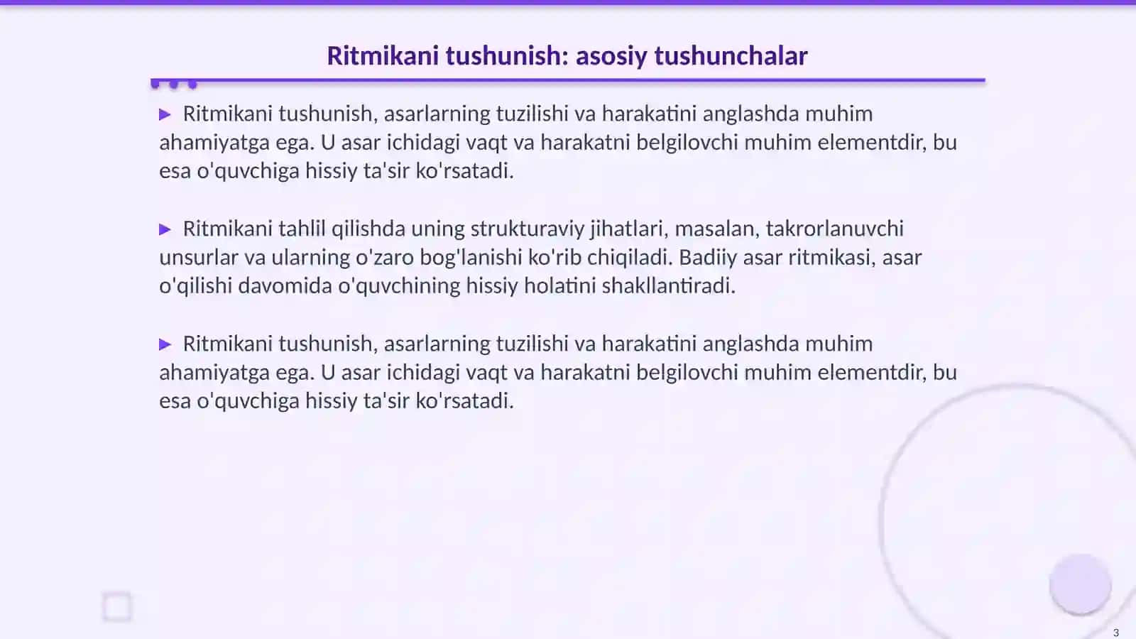 Badiiy asar ritmikasi 3