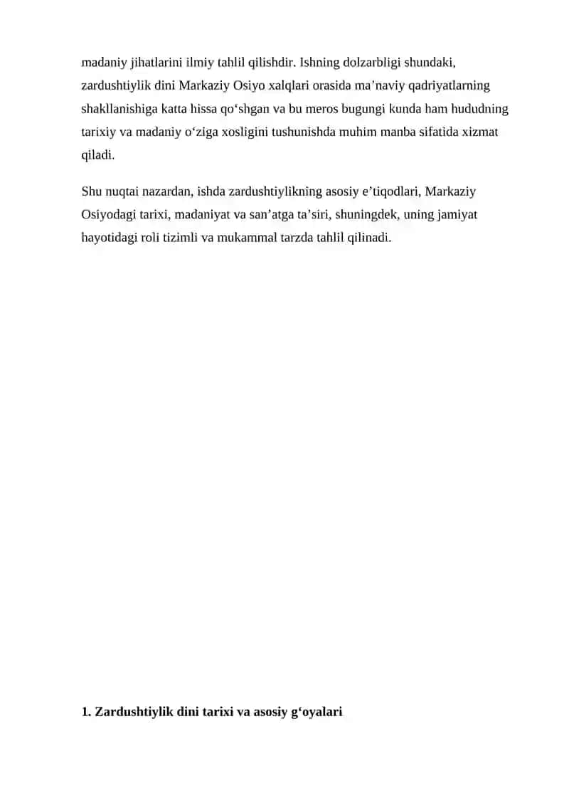 Zardushtiylik Dini va Markaziy Osiyo Madaniyatidagi O‘rni 3