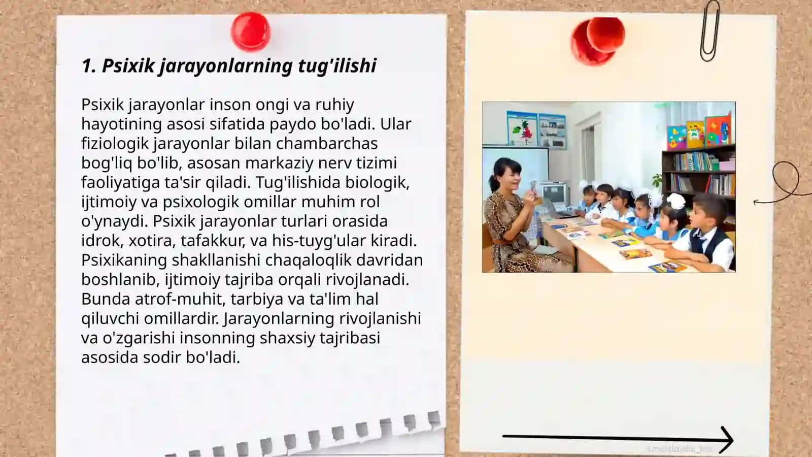 Psixik jarayonlarning tug'ilishi 3