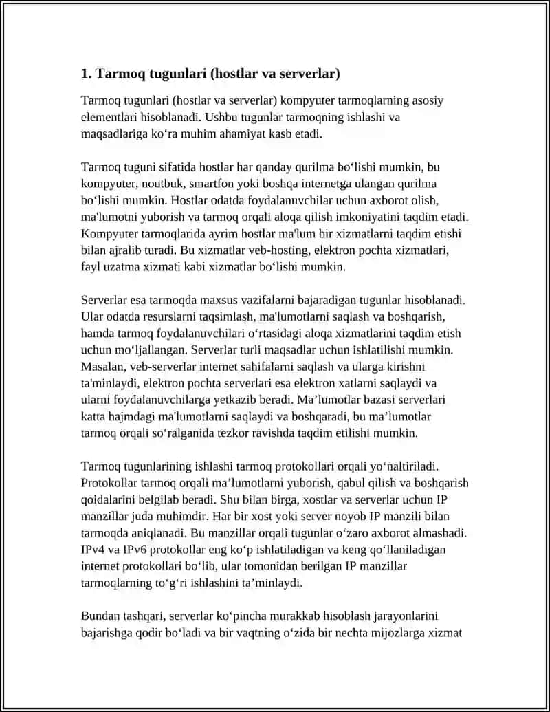 KOMPYUTER TARMOQLARNING ASOSIY ELEMENTLARI 3