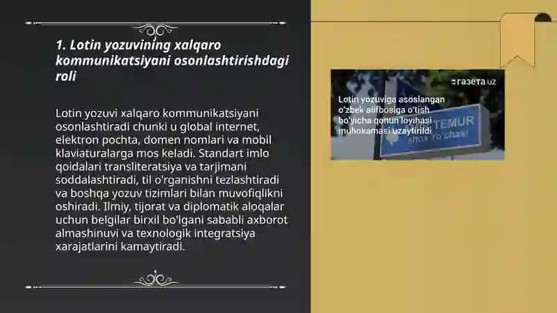 Lotin yozuviga asoslangan imlo qoidalarining afzalligi 3