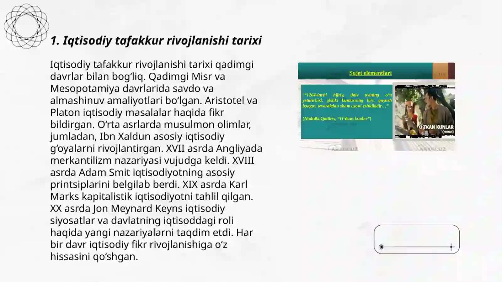 Iqtisodiy taʼlimotlar tarixi fanini o'rganish uslublari 3