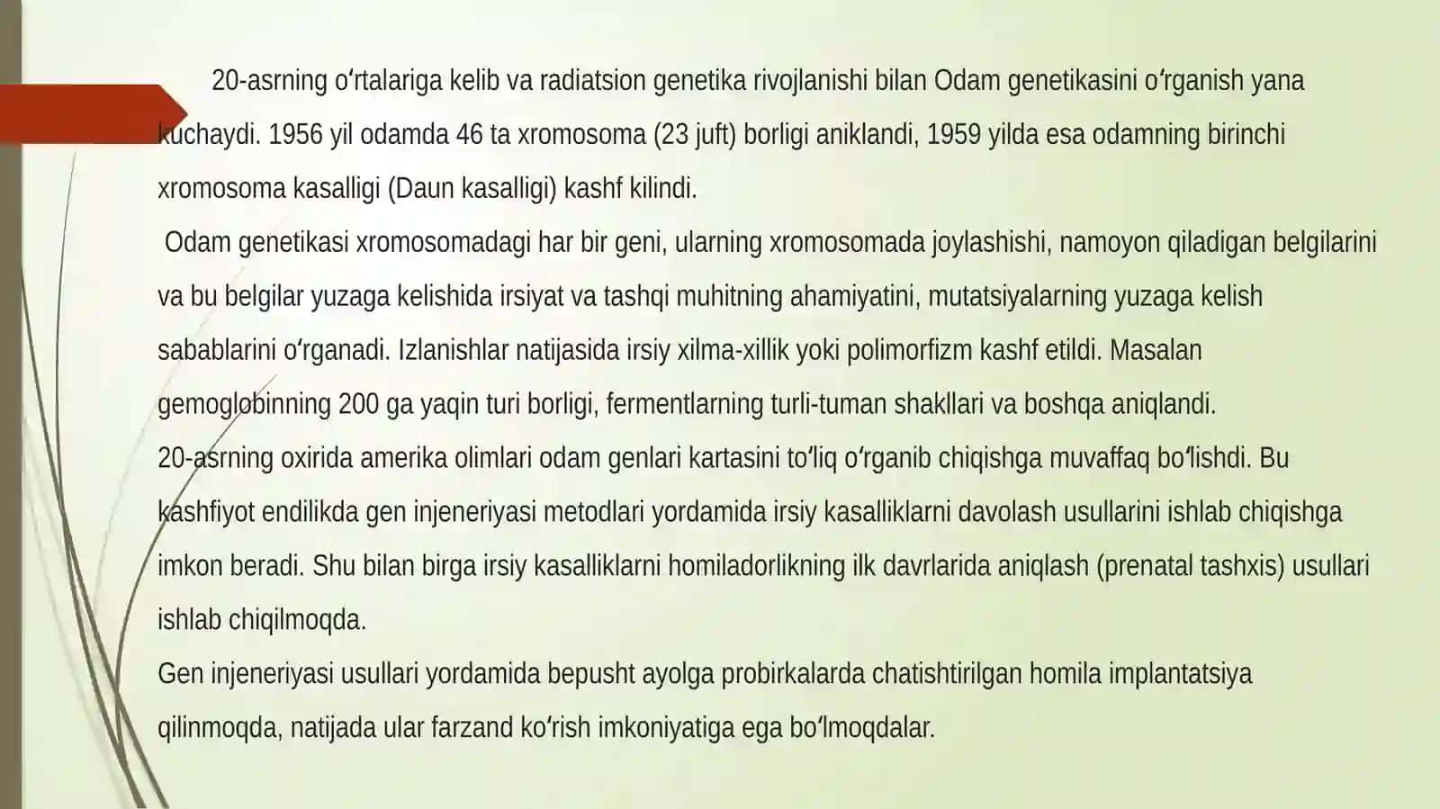 Odam genetikasi-Odam Ergashtirish Genetikasi 3