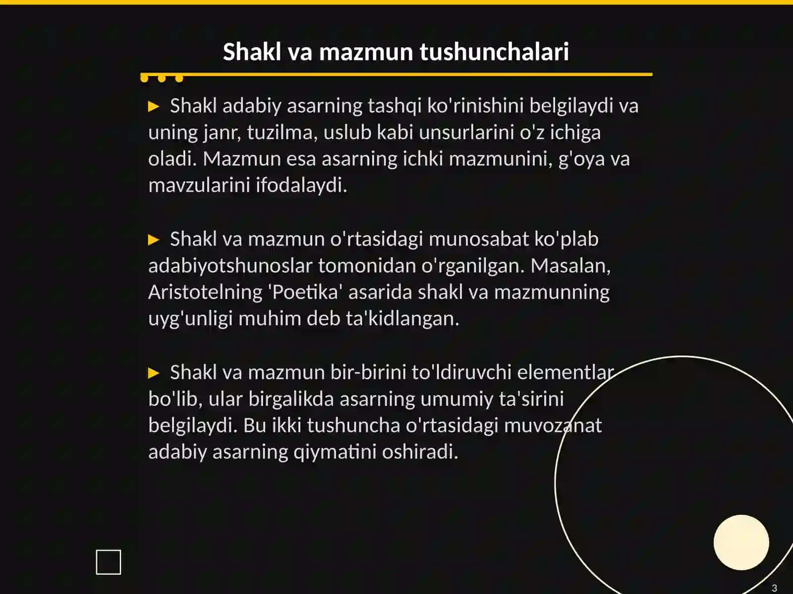 Adabiy asarda shakl va mazmun munosabati 3