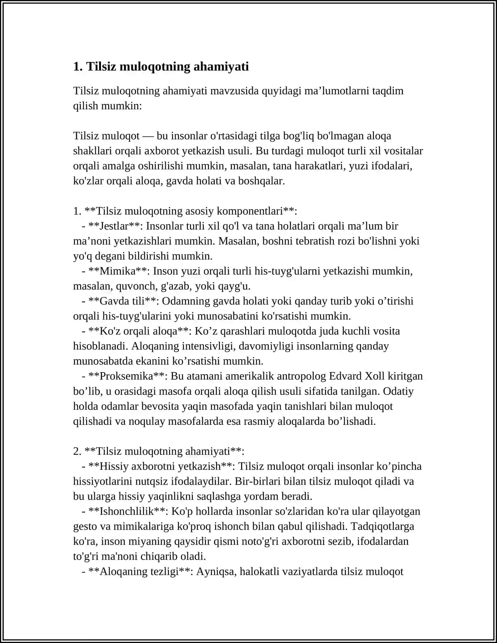Tilsiz muloqotning ahamiyati 3