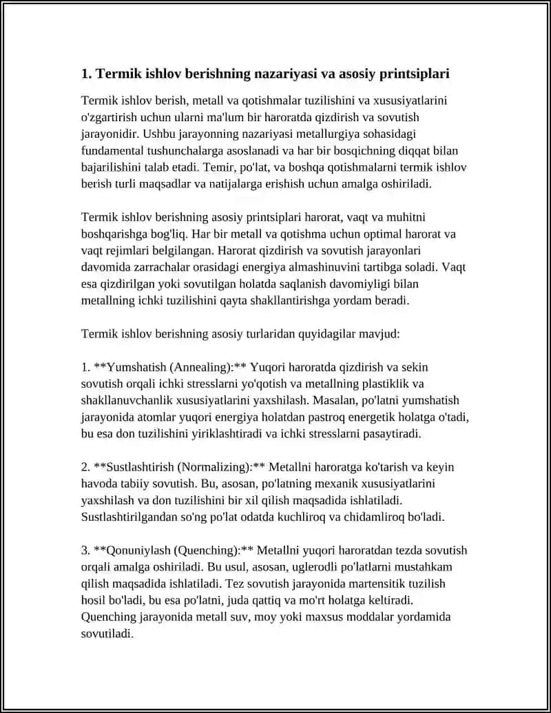Termik ishlov berish texnologiyalari 3