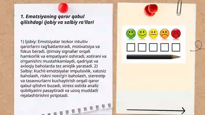 Emotsiyaning ijobiy va salbiy ro'llari 3