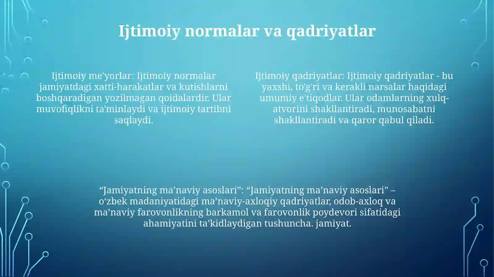 Jamiyatning Ma'Naviy Asoslari 3