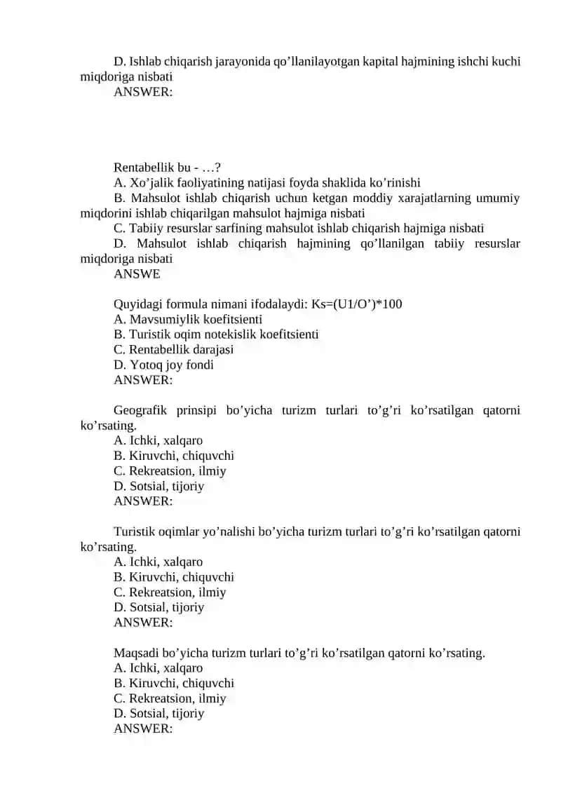 Turizmning geografik printsipiga ko'ra turlarini ko’rsating 3
