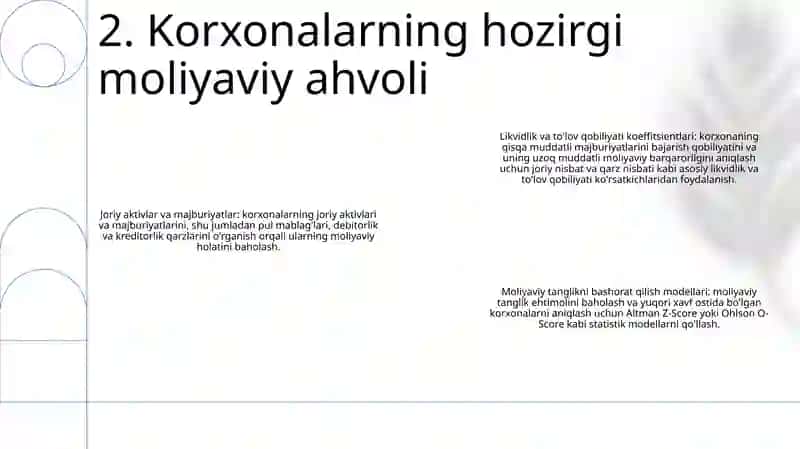 Korxonalarni Moliyaviy Isloh Qilish 3