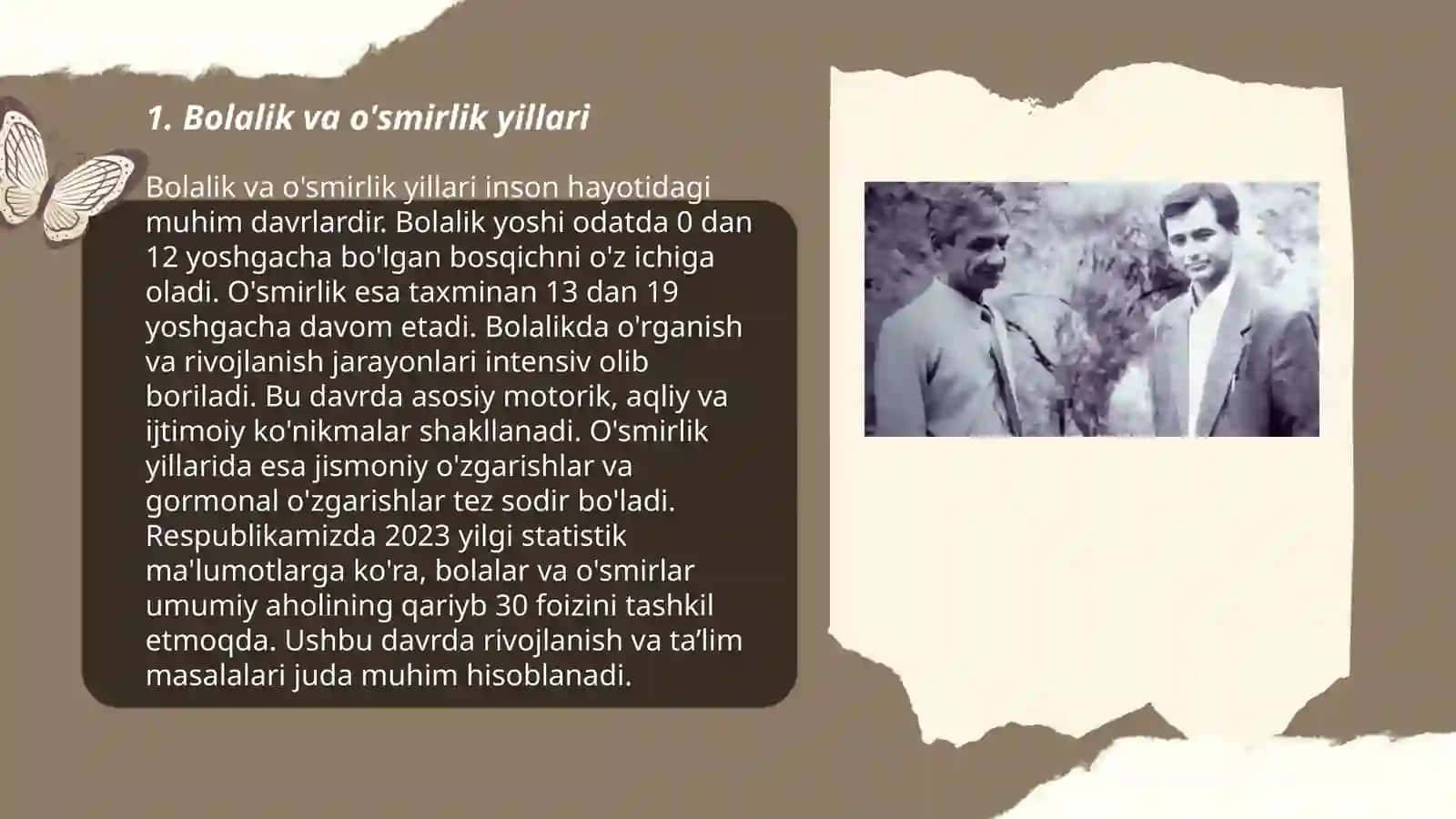 Bolalik va o'smirlik yillari 3