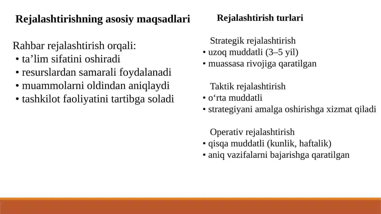 Rahbartomonidan rejalashtirilgan boshqaruv harakati 3