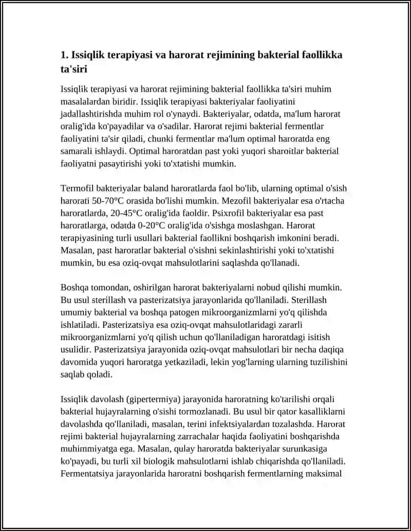 BAKTERIYALAR FAOLIYATINI JADALLASHTIRISHNING FIZIKAIY, KIMYOVIY VA BIOLOGIK USULLARI 3