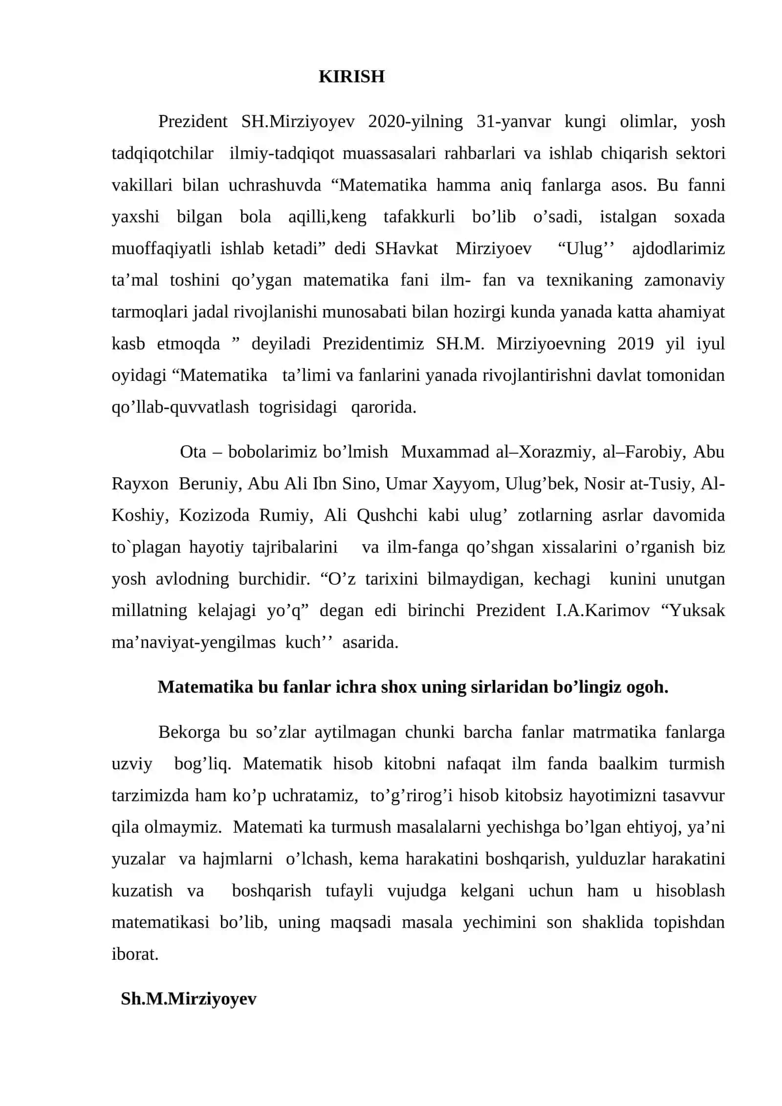 Musbat hadli qatorlar yaqinlashish alomatlari 3