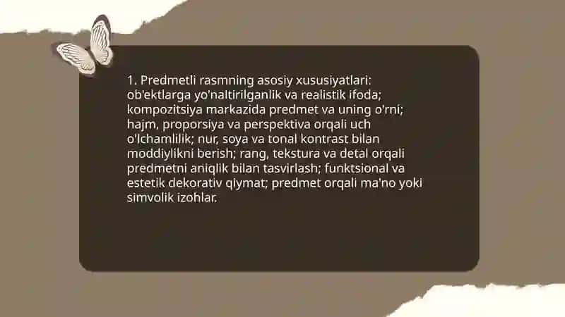 Predmetli rasm mazmunli rasm dekorativ rasm 3