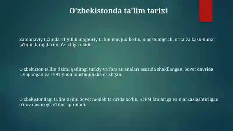 O'zbekiston Respublikasi taʼlim tizimi 3