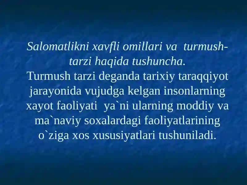 Sog’lom turmush tarzi va uni shakllantirish usullari 3