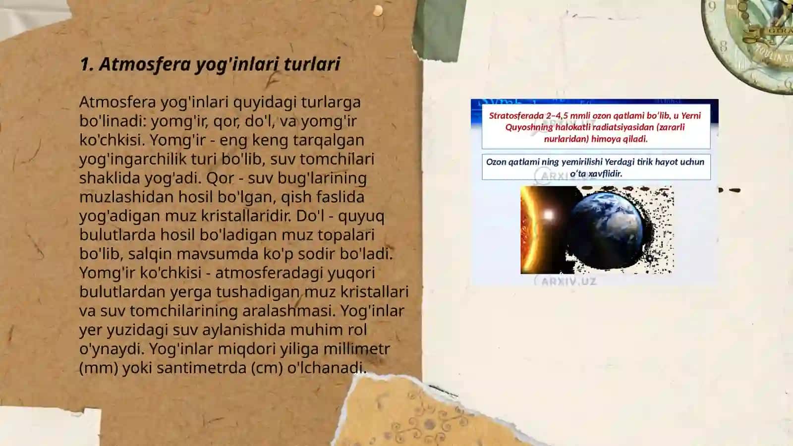 Atmosfera yog'inlari buglanishning fizik mohiyati 3