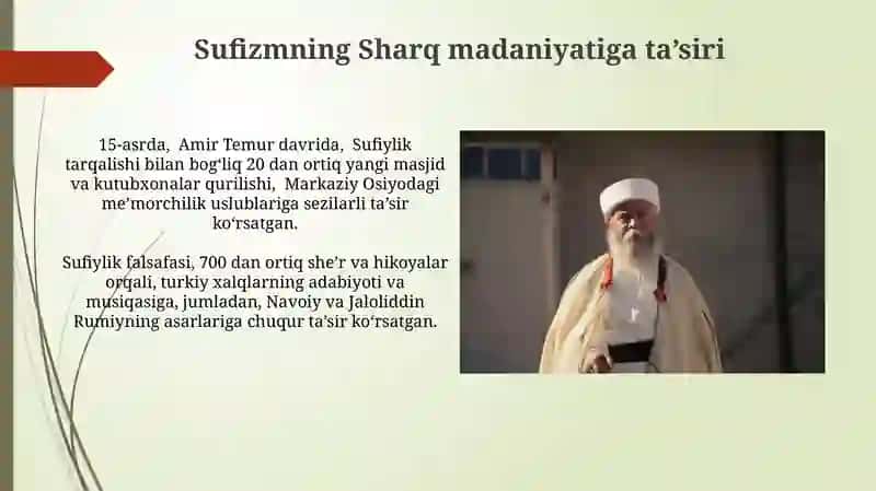 Sufizmning Sharq madaniyatiga ta’siri 3
