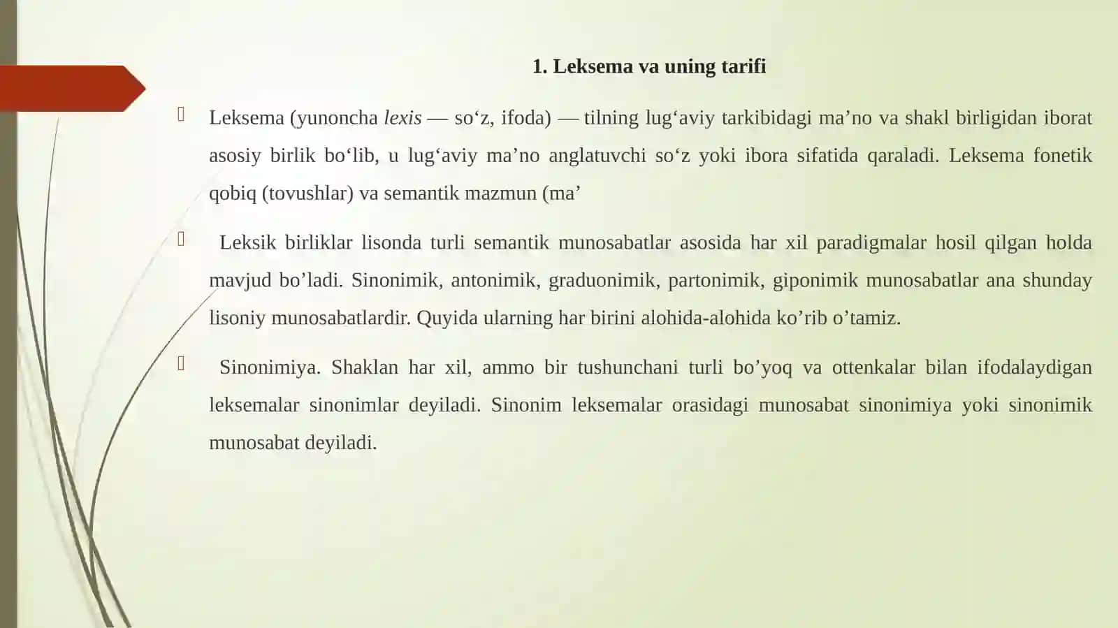 O'zbek tilidagi leksemalarning shakl va ma'no munosabatlar 3