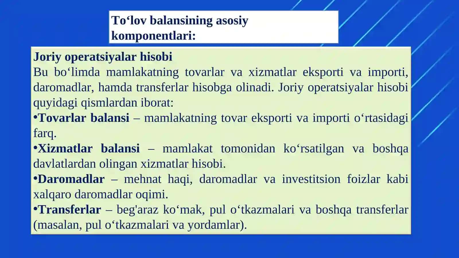 To‘lov balansi. Valyuta kursi 3