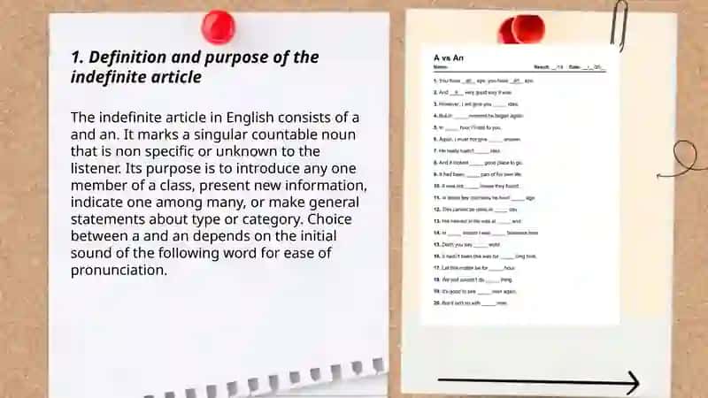 Indifinite article 3