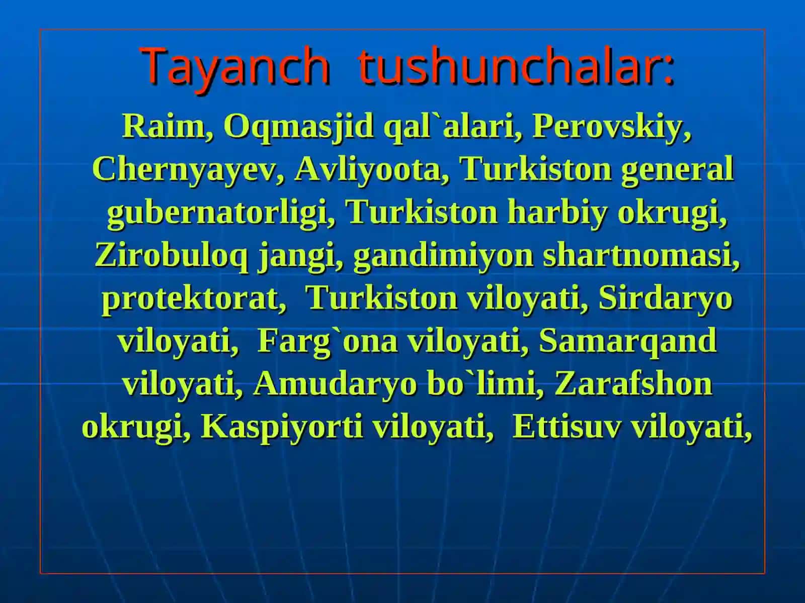 Rossiya imperiyasi tomonidan O`rta Osiyoning bosib olinishi 3