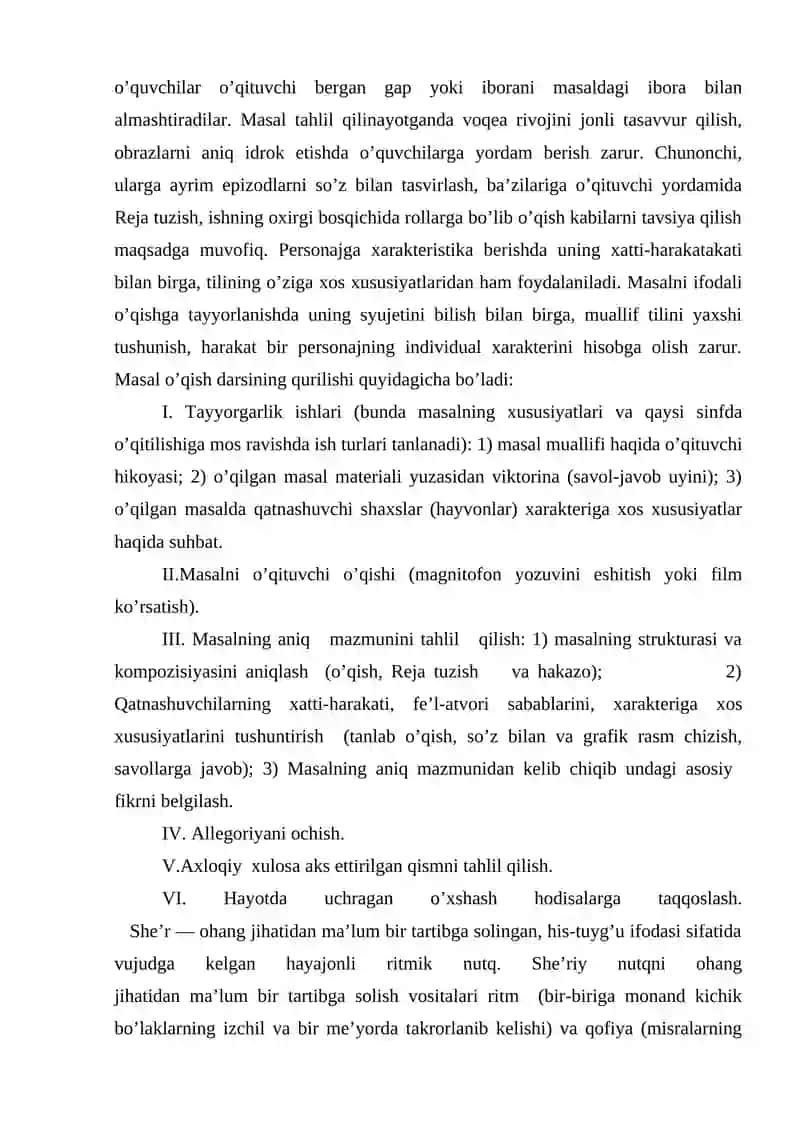 Masal va she’rni o’qish usuliyoti 3
