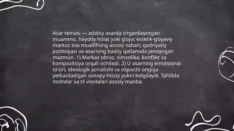Tanlangan Badiiy Asarlar Tahlili 3