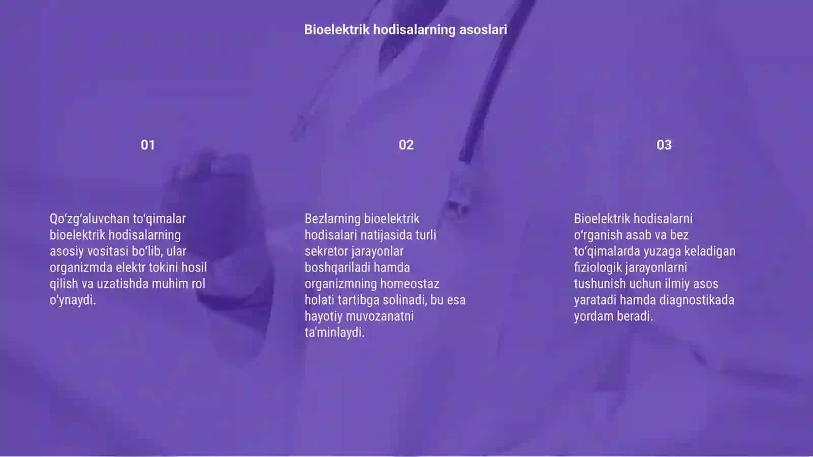 Qoʻzgʻaluvchan toʻqimalarda (bezlarda) bioelektrik hodisalar 3