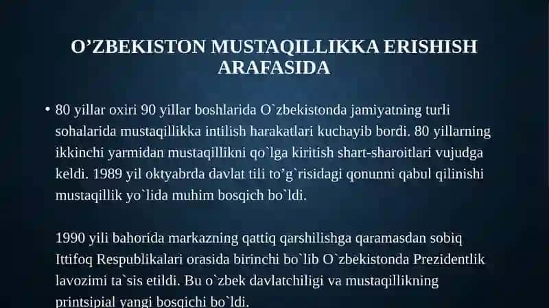 O'zbekiston Mustaqilligi 3