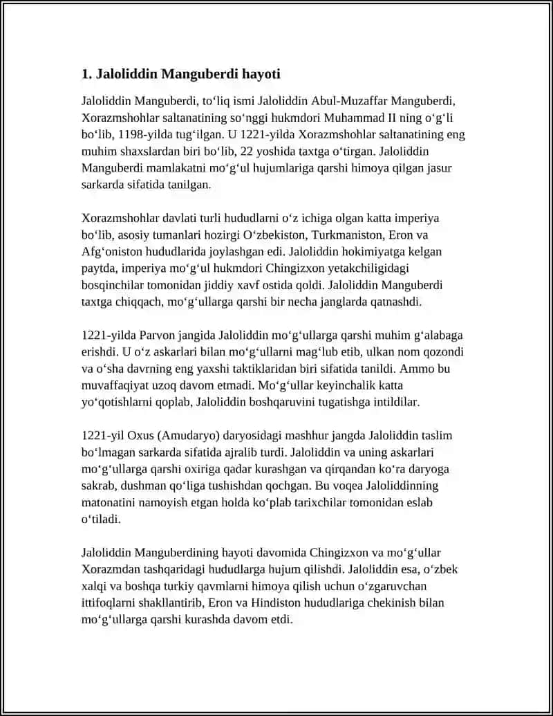 JALOLIDDIN MANGU BERDI VATAN HIMOYACHISI 3