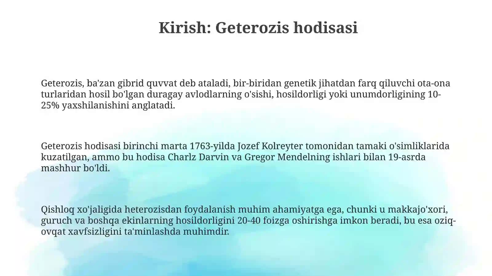 Geterozis hodisasi 3