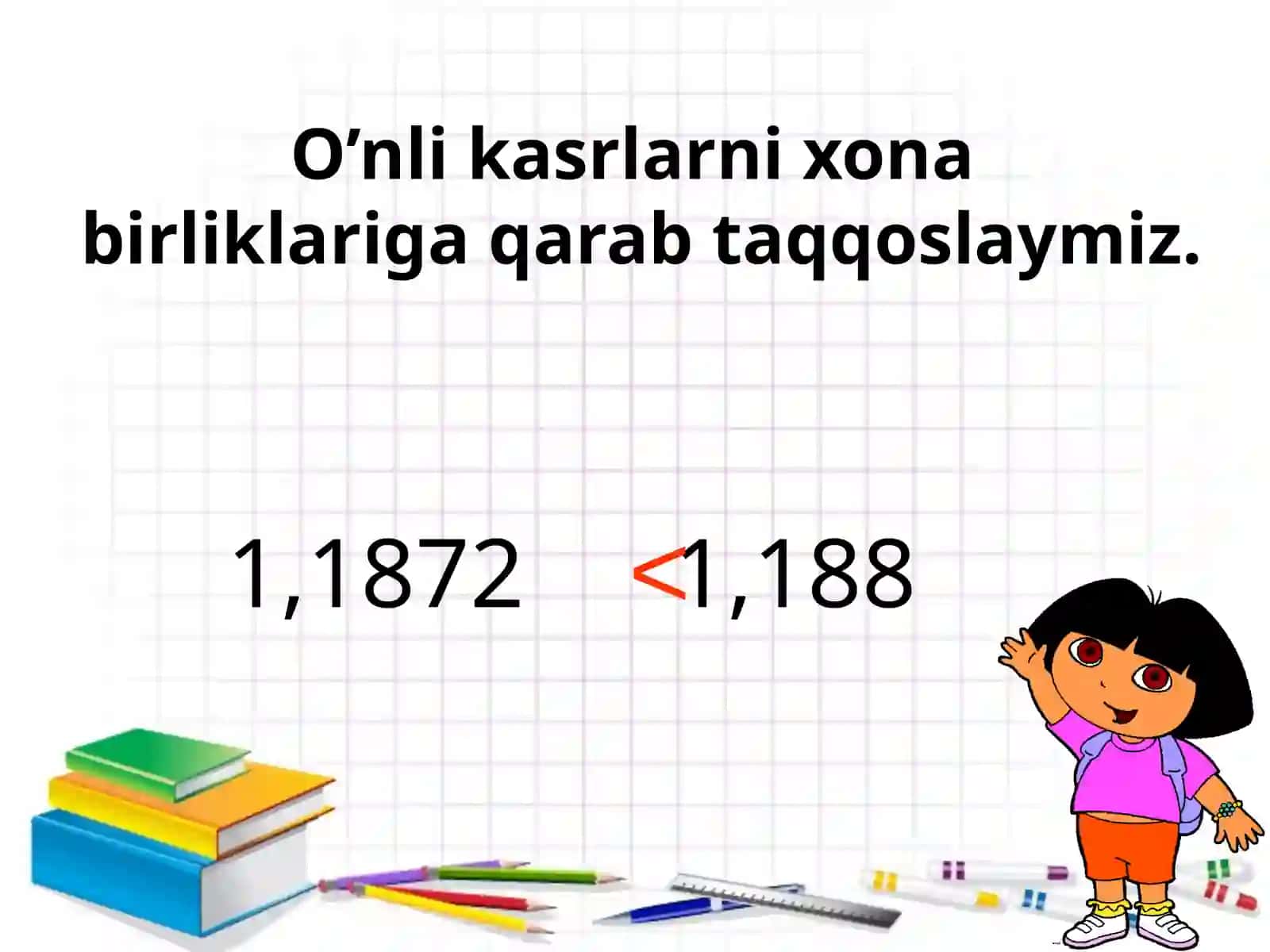 O’nli kasrlarni qo’shish va ayirish 3