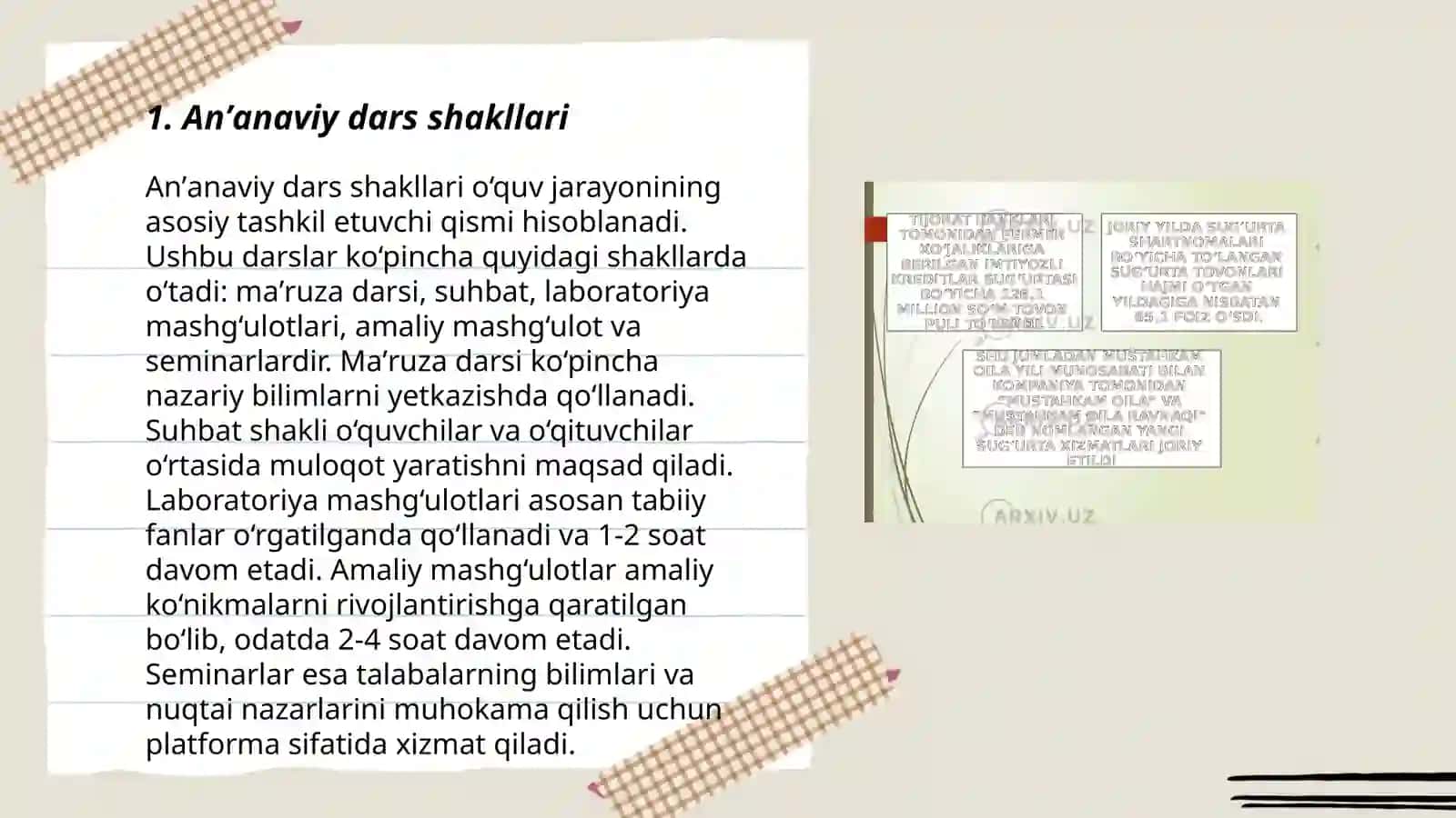 Taʼlimni tashkil etish turlari va shakllari 3