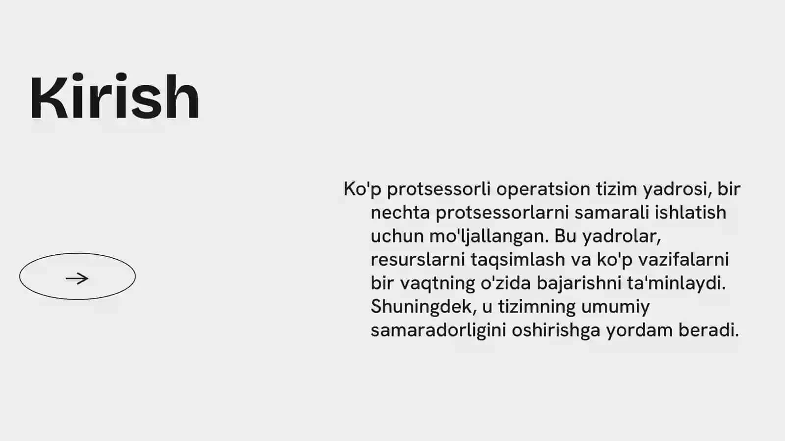 Ko'p protsessorli operatsion tizim yadrosi 3